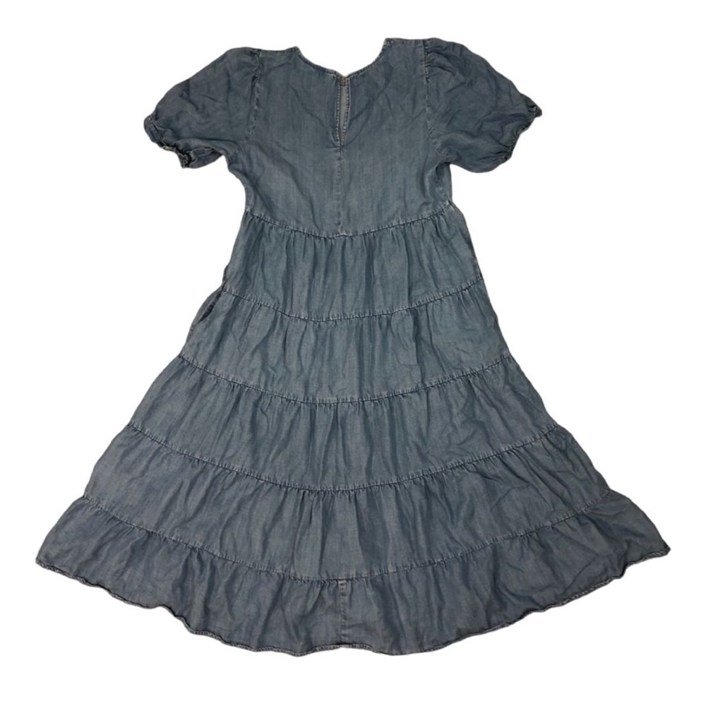 Ever New Pippa Denim Midi Dress 8 Sundress Cottage Costal Prairie Country Boho - Picture 6 of 10